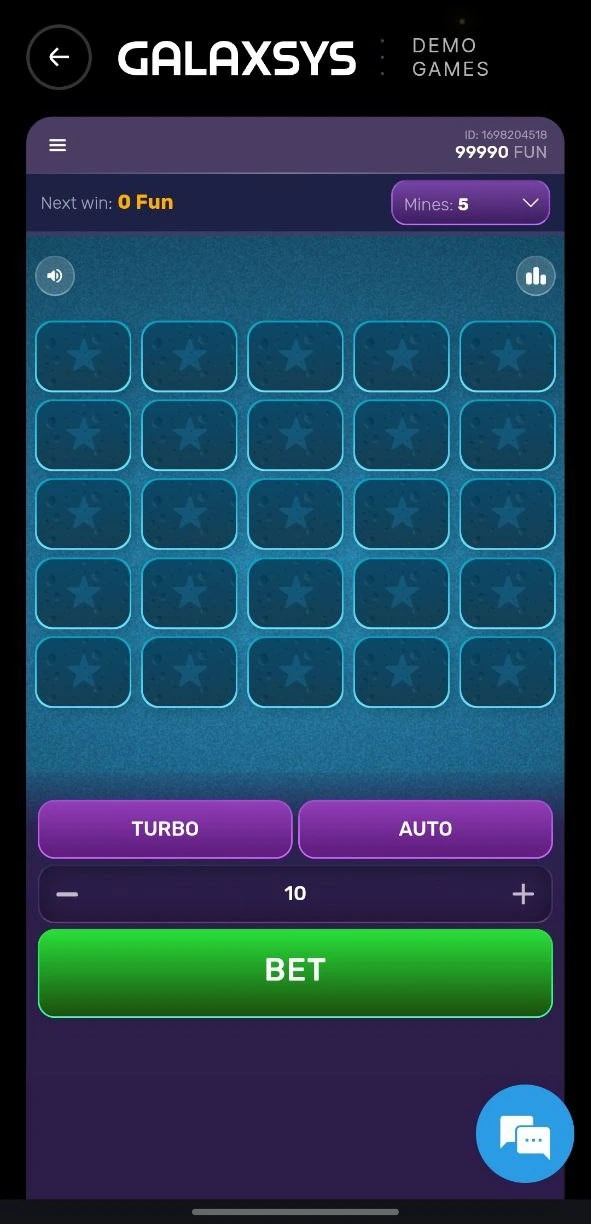Speel de turbo mines app.