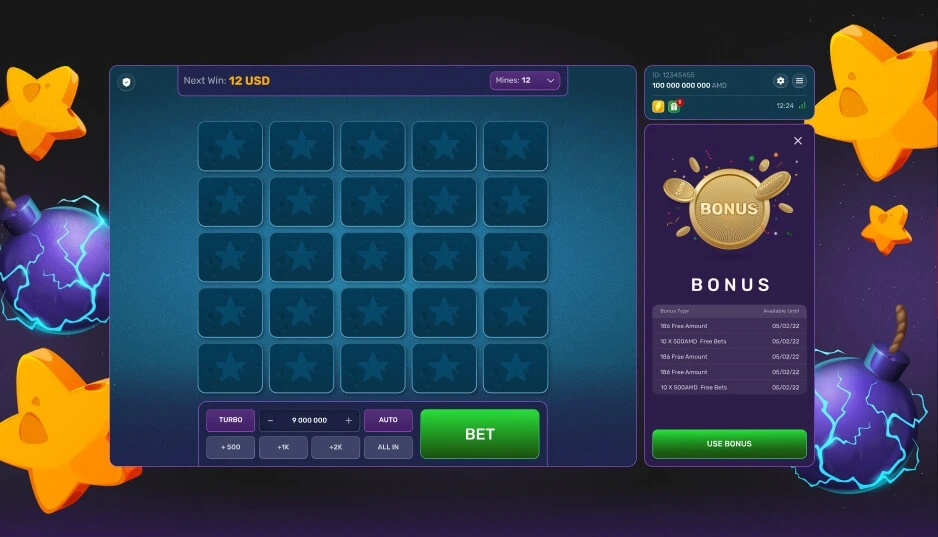 Turbo mines bonus spelen.